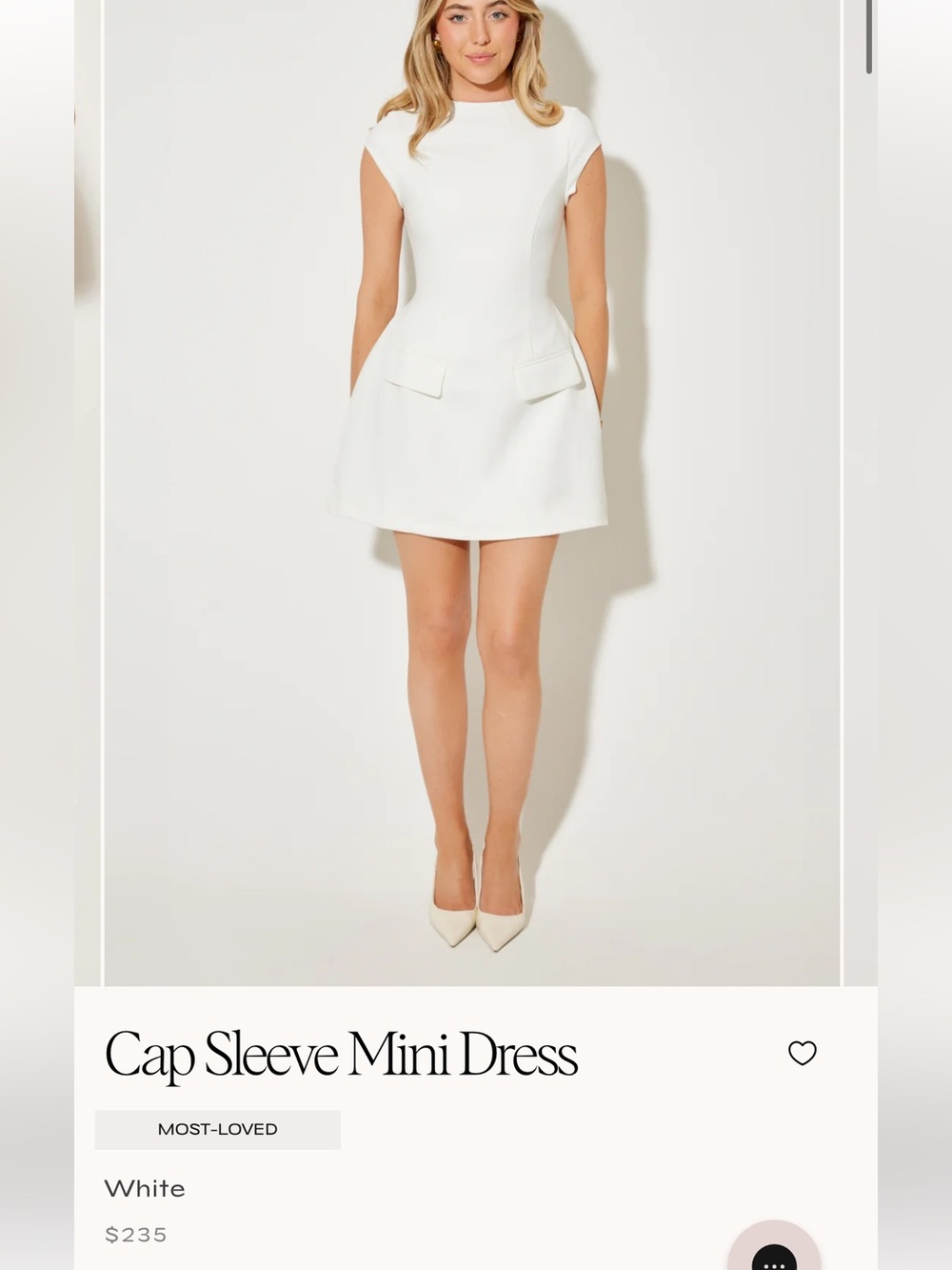 Odd Muse Cap Sleeve White Mini Dress